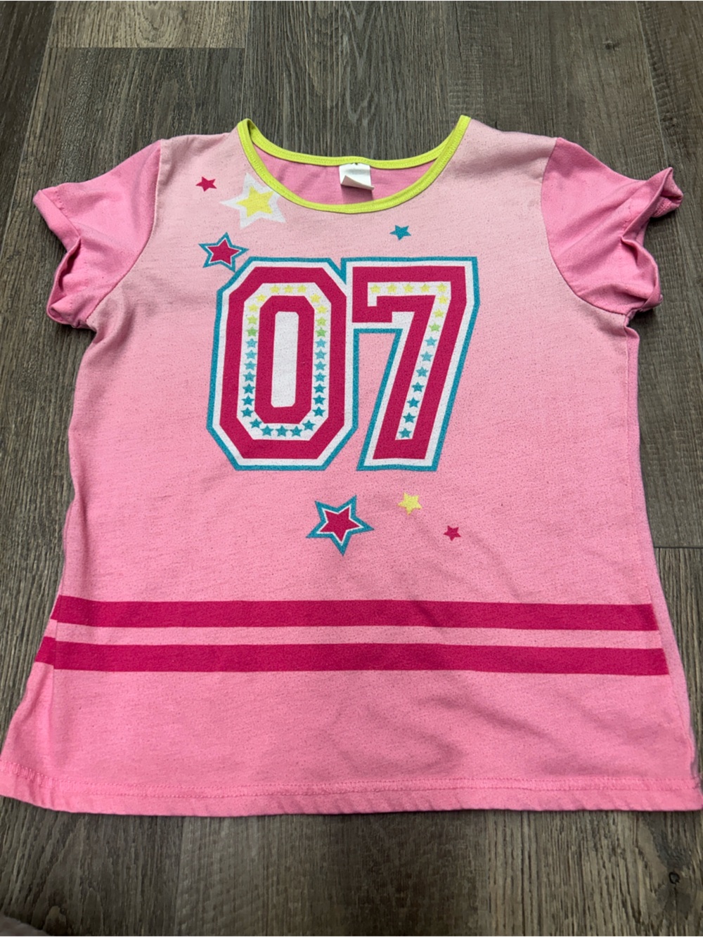 Kids Pink graphic pajama top